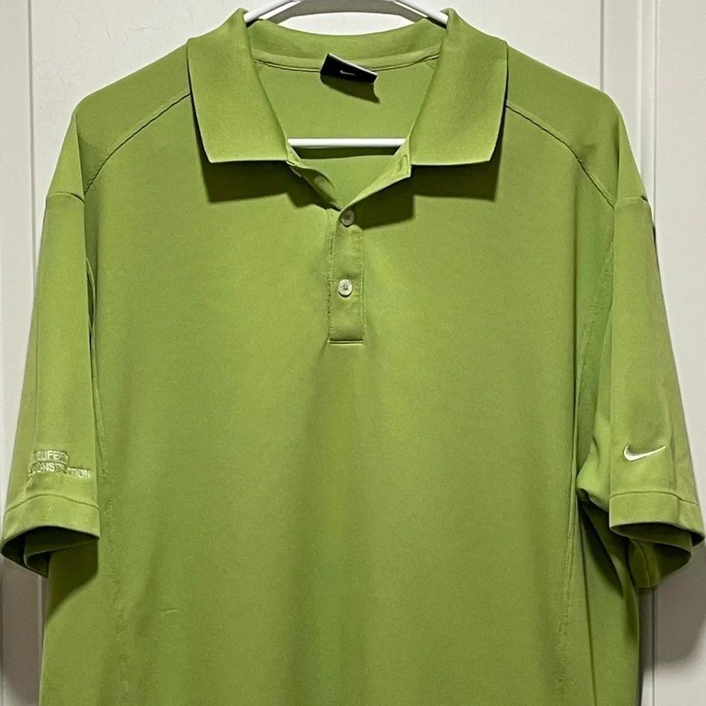 Nike Golf Tech Basic Dri-FIT Polo Mens Large Green Athletic Preppy Casual